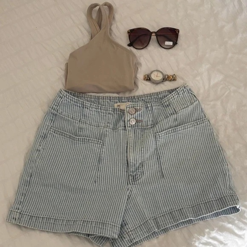 Maurice’s Striped Blue Women's Shorts